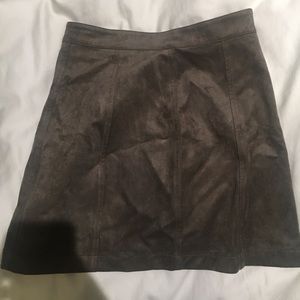 Brown Suede Aritzia Mini Skirt